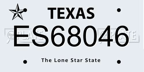 ES68046 Texas License Plate