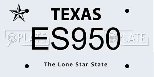 ES950 Texas License Plate