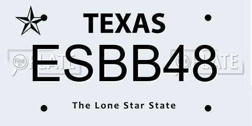 ESBB48 Texas License Plate