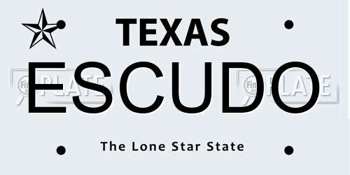 ESCUDO Texas License Plate
