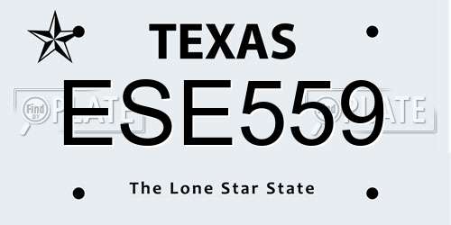 ESE559 Texas License Plate