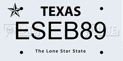 ESEB89 Texas License Plate