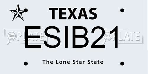 ESIB21 Texas License Plate