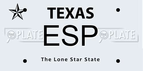 ESP Texas License Plate