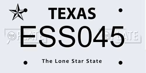 ESS045 Texas License Plate