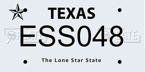 ESS048 Texas License Plate