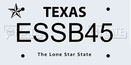 ESSB45 Texas License Plate