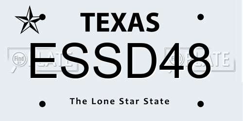 ESSD48 Texas License Plate