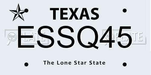 ESSQ45 Texas License Plate