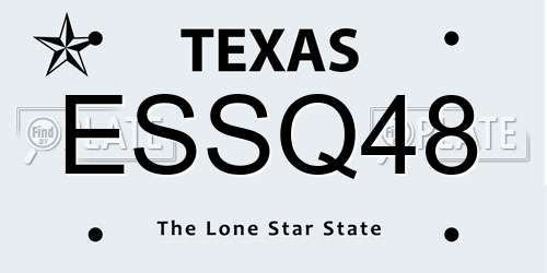 ESSQ48 Texas License Plate