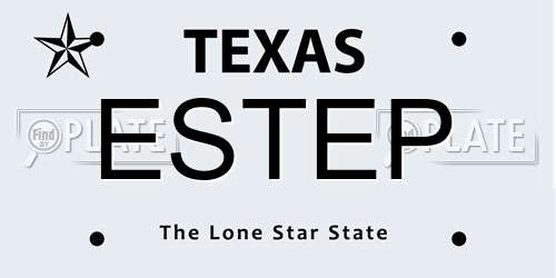 ESTEP Texas License Plate