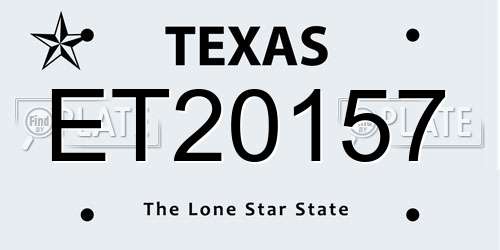 ET20157 Texas License Plate