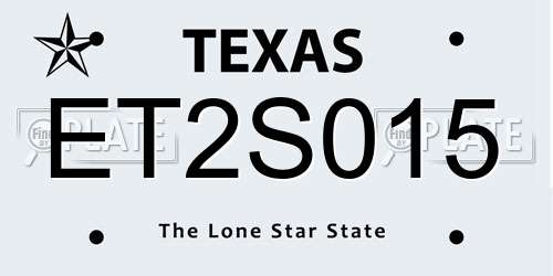 ET2S015 Texas License Plate
