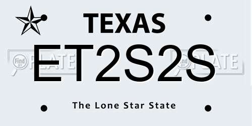 ET2S2S Texas License Plate