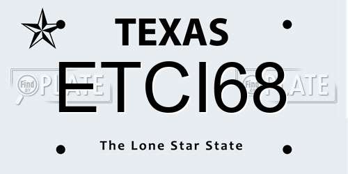 ETCI68 Texas License Plate