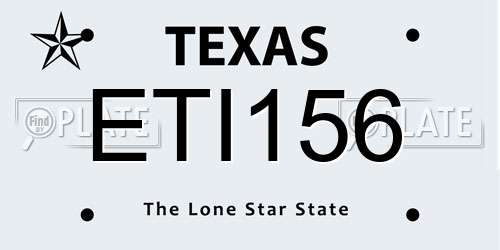 ETI156 Texas License Plate