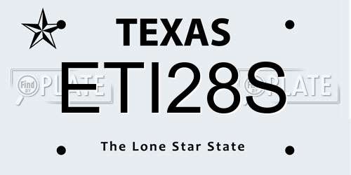 ETI28S Texas License Plate