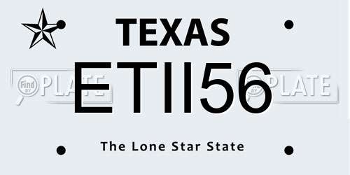 ETII56 Texas License Plate