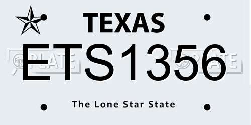 ETS1356 Texas License Plate