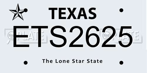 ETS2625 Texas License Plate
