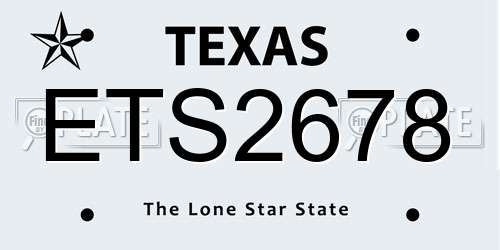 ETS2678 Texas License Plate