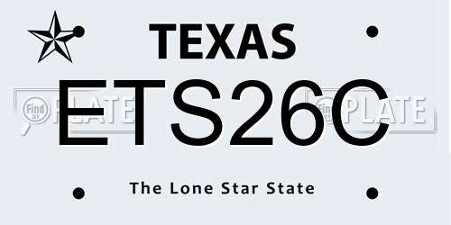 ETS26C Texas License Plate