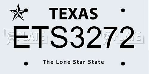 ETS3272 Texas License Plate