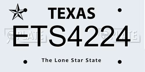 ETS4224 Texas License Plate