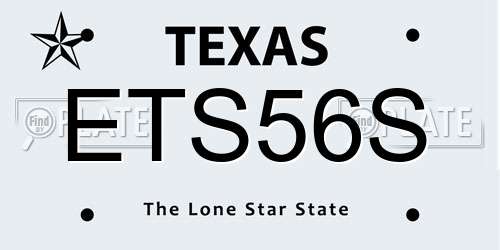 ETS56S Texas License Plate