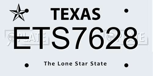 ETS7628 Texas License Plate