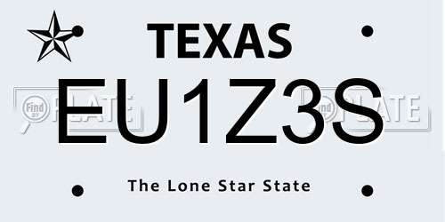 EU1Z3S Texas License Plate