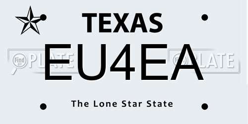 EU4EA Texas License Plate