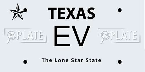EV Texas License Plate