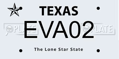 EVA02 Texas License Plate