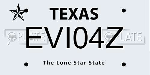EVI04Z Texas License Plate