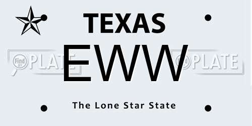 EWW Texas License Plate