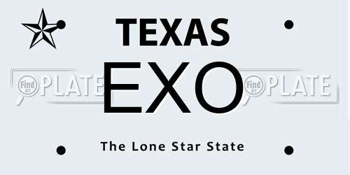EXO Texas License Plate