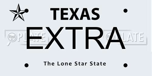 EXTRA Texas License Plate