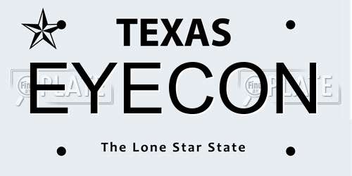EYECON Texas License Plate
