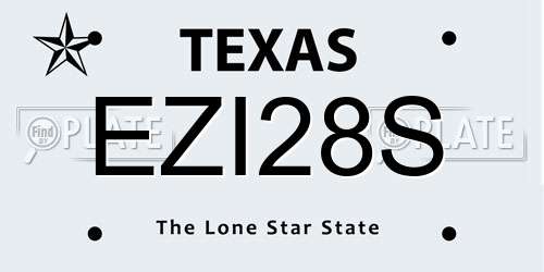 EZI28S Texas License Plate