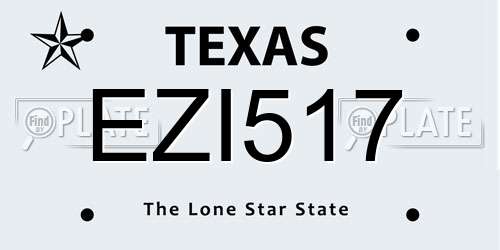 EZI517 Texas License Plate