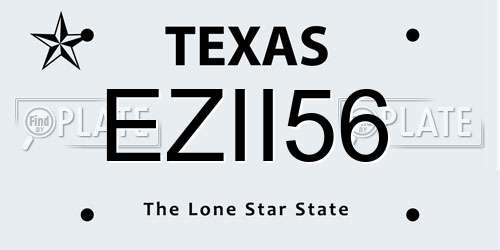 EZII56 Texas License Plate