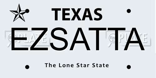 EZSATTA Texas License Plate