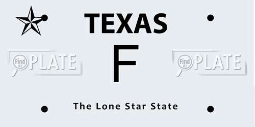 F Texas License Plate
