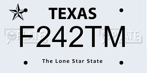 F242TM Texas License Plate