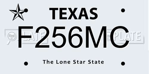 F256MC Texas License Plate