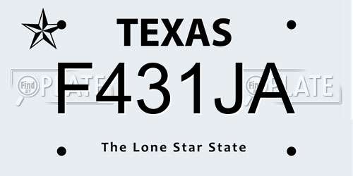 F431JA Texas License Plate