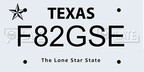 F82GSE Texas License Plate