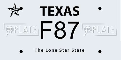 F87 Texas License Plate