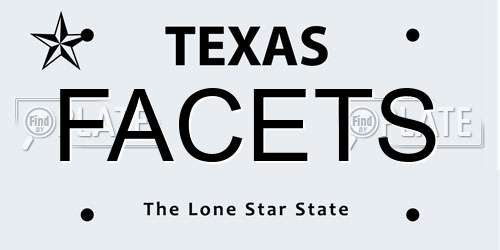 FACETS Texas License Plate